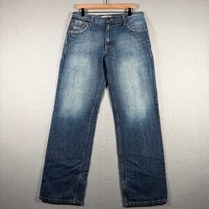Vintage Ecko Regular Cut Mens Jeans 32x32 Medium Wash Blue Straight Leg Y2K
